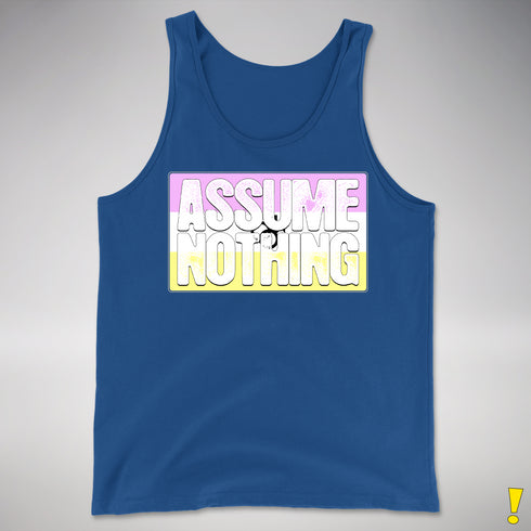 Assume Nothing Twink Pride Flag Premium Tank Top - Royal Blue